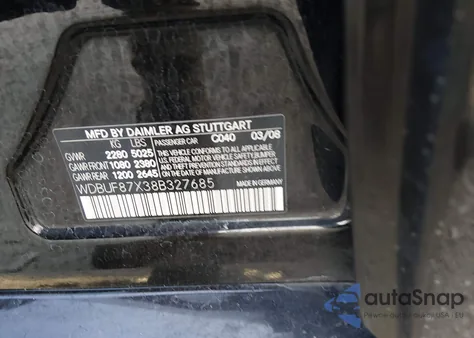2008 Mercedes-Benz E 350 4Matic from USA, damaged, VIN WDBUF87X38B327685